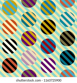 Seamless geometric pattern. Diagonal strips pattern in a patchwork collage style. Vector image.