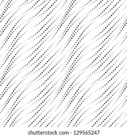 Seamless geometric pattern. Diagonal wavy stripes of small squares. Vector repeating texture with curvature effect