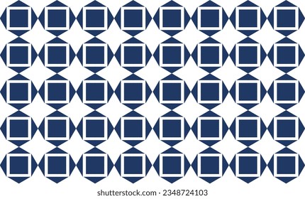 seamless geometric pattern with diamond, blue diamond checkerboard repeat pattern, replete image, design for fabric printing or wallpaper