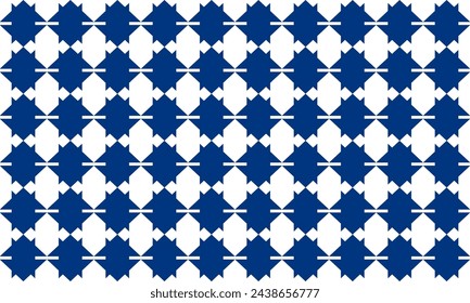 seamless geometric pattern with diamond, blue diamond checkerboard repeat pattern, replete image, design for fabric printing or wallpaper