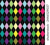 Seamless geometric pattern, diamond shape vector pattern, fabric, cloth, background, interior textile