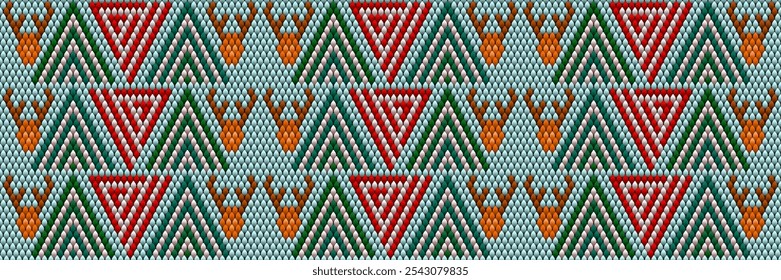 Seamless geometric pattern with diamond shapes in festive colors