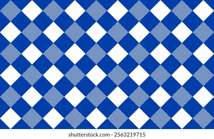 seamless geometric pattern, Seamless geometric diamond pattern in two tone blue. blue diamond checkerboard, chessboard seamless Repeat seamless pattern design for fabric printing or background