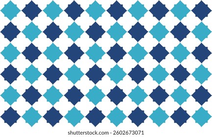 seamless geometric pattern, Seamless geometric diamond pattern in two tone blue. blue diamond checkerboard, chessboard seamless Repeat seamless pattern design for fabric printing or background