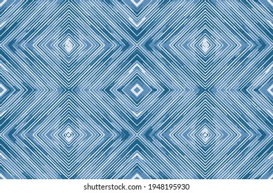 seamless geometric pattern, diamond, zigzag blue background. used for textile, fabric, wallpaper.