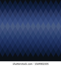 Seamless geometric pattern of diamonds. Scales of blue color with gradient.Shine.Modern vector design