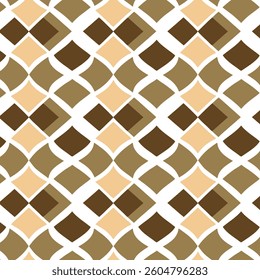 Seamless Geometric Pattern of Diamonds in Warm Earthy Hues