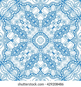 Seamless geometric pattern, endless repeating texture. Tribal ethnic ornate background, colorful lace pattern. Fashion fabric or paper print, square doodle pattern, vector illustration