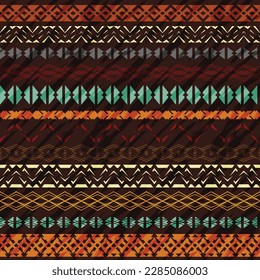 Seamless geometric pattern, ethnic background, vector design