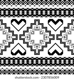 Seamless geometric pattern, ethnic background, vector design