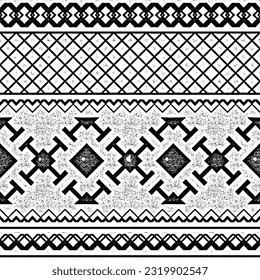 Seamless geometric pattern, ethnic background, vector design