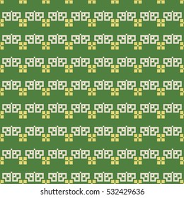 Seamless geometric pattern with ethnic motif. Geometric simple print. Vector repeating texture for textile, wallpaper, cards and etc.