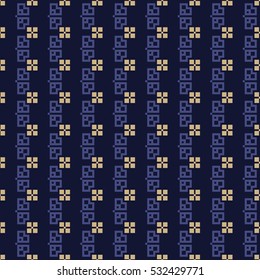 Seamless geometric pattern with ethnic motif. Geometric simple print. Vector repeating texture for textile, wallpaper, cards and etc.