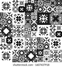 Seamless geometric pattern. Ethnic ornament on the carpet. Aztec style. Tribal ethnic vector texture. Embroidery on fabric. Indian, Mexican, folk pattern. Quilting, patchwork, jacquard