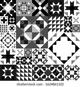 Seamless geometric pattern. Ethnic ornament on the carpet. Aztec style. Tribal ethnic vector texture. Embroidery on fabric. Indian, Mexican, folk pattern. Quilting, patchwork, jacquard