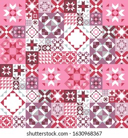 Seamless geometric pattern. Ethnic ornament on the carpet. Aztec style. Tribal ethnic vector texture. Embroidery on fabric. Indian, Mexican, folk pattern. Quilting, patchwork, jacquard