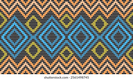 Seamless geometric pattern. Ethnic ornament. Aztec style.