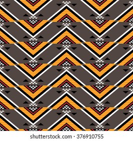 Seamless geometric pattern in ethnic style 