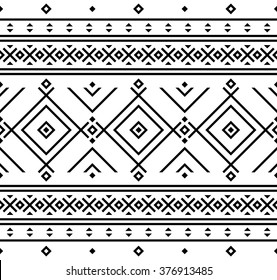 Seamless geometric pattern in ethnic style 