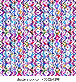 Seamless geometric pattern in ethnic style for your design, hand drawn illustration. For the design and decoration background, wallpaper, packaging, fabrics, textiles.