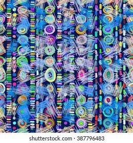 Seamless geometric pattern in ethnic style, hand drawn background. For the design and decoration background, wallpaper, packaging, fabrics, textiles. 