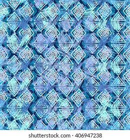 Seamless geometric pattern in ethnic style, vector.