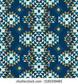 Nahtloses geometrisches Muster. Ethnische und Stammesmotive. Grunge Textur. Drucken Sie für Ihre Textilien. Vektorgrafik.