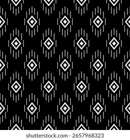 seamless geometric pattern Fabric pattern wallpaper white black curtain pillows and bags Shirt pattern 