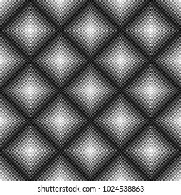 Seamless geometric pattern with fading rhombuses, vector illustration