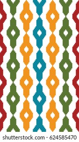 Seamless geometric pattern with faint stripes. The style like Jaspe or Ikat. Fashion background for printing on fabric, Wallpaper,  bedding, decor, upholstery, curtains. Fashionable ethnic ornament