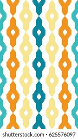 Seamless geometric pattern with faint stripes. The style like Jaspe or Ikat. Fashion background for printing on fabric, Wallpaper,  bedding, decor, upholstery, curtains. Fashionable ethnic ornament