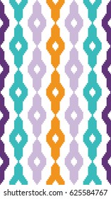 Seamless geometric pattern with faint stripes. The style like Jaspe or Ikat. Fashion background for printing on fabric, Wallpaper,  bedding, decor, upholstery, curtains. Fashionable ethnic ornament
