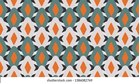 Seamless geometric pattern.  Geometric fashion fabric print.  Creative luxry graphic art decor. Seamless vector pattern. 