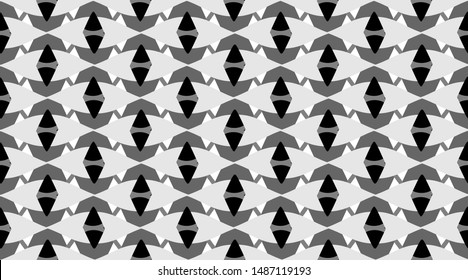 Seamless geometric pattern.  Geometric fashion fabric print.  Color mosaic shapes background.  Seamless vector pattern. 