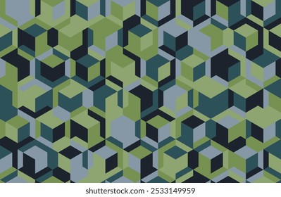 Padrão geométrico contínuo com formas limpas e textura de mosaico. Ideal para fundos abstratos, cartaz moderno, ou desenhos têxteis modernos.