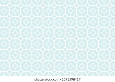 A seamless geometric pattern featuring interconnected diamond and square shapes. Inspired by Islamic and Art Deco motifs, it creates a structured, decorative, and visually harmonious design.