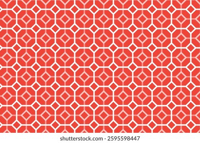 A seamless geometric pattern featuring interconnected diamond and square shapes. Inspired by Islamic and Art Deco motifs, it creates a structured, decorative, and visually harmonious design.
