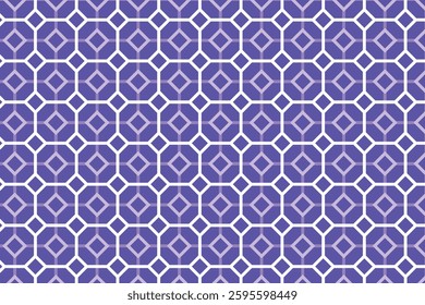 A seamless geometric pattern featuring interconnected diamond and square shapes. Inspired by Islamic and Art Deco motifs, it creates a structured, decorative, and visually harmonious design.