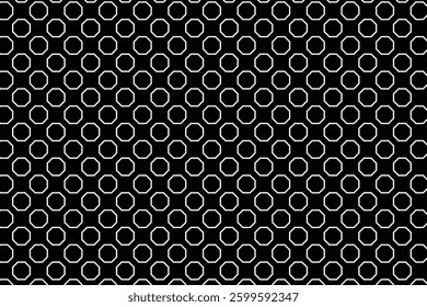 A seamless geometric pattern featuring octagons in a structured, repetitive layout. Perfect for wallpapers, textiles, branding, packaging, and modern digital or print backgrounds.