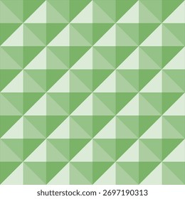 A seamless geometric pattern featuring a repeating design of triangular shapes in various shades of ,Emerald Green creating a textured effect.