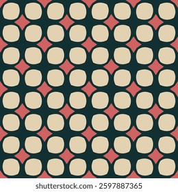 A seamless geometric pattern featuring  traditional design elements. Perfect for wallpapers, textile prints, packaging, and backgrounds