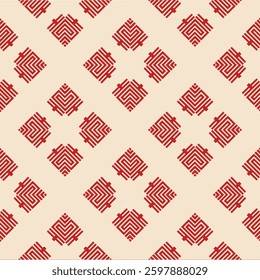 A seamless geometric pattern featuring  traditional design elements. Perfect for wallpapers, textile prints, packaging, and backgrounds