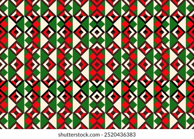  Seamless geometric pattern featuring various shapes,Navajo, traditional ethnic, fabric pattern for textiles, rugs, wallpaper, clothing, sarong, batik, wrapping, embroidery, print, background, cover