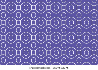 A seamless geometric pattern featuring wavy and circular elements in a structured, repeating design. Ideal for wallpapers, textiles, branding, packaging, and modern digital backgrounds.