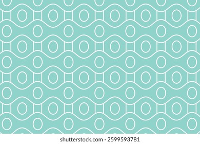 A seamless geometric pattern featuring wavy and circular elements in a structured, repeating design. Ideal for wallpapers, textiles, branding, packaging, and modern digital backgrounds.