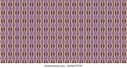 A seamless geometric pattern featuring wavy purple and pink lines intersecting with earthy tones, creating a modern abstract design. Ideal for textiles and backgrounds.