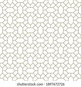 Seamless geometric pattern . Fine lines in brown color .Geometric background, graphic seamless pattern illustration.