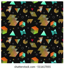 Seamless geometric pattern. Flat abstract elements. Abstract minimalistic ftat background.   Hipster pattern. Trendy pattern.