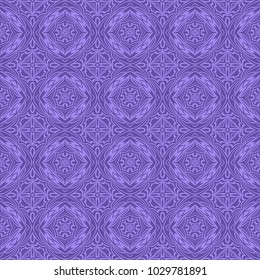 Seamless geometric pattern with floral abstract decoration. Vector illustration for design