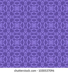Seamless geometric pattern with floral abstract decoration. Vector illustration for design